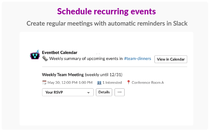 Schedule recurring events